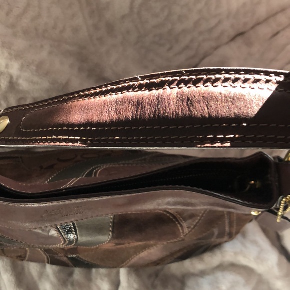 Beautiful vintage Coach bag brown 12x10x4 well loved - Picture 11 of 15